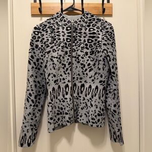 $2450 NWT Alaia Alaïa Paris Maille Velours Leopard Jacket